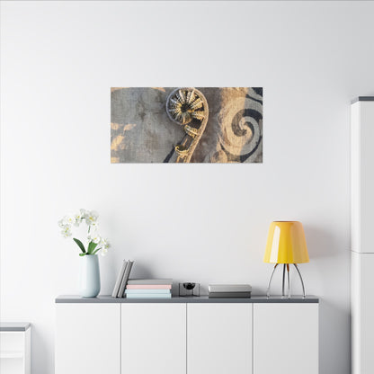 Fern Unfurling Canvas Art | Winter Japandi Japanese Pattern Art