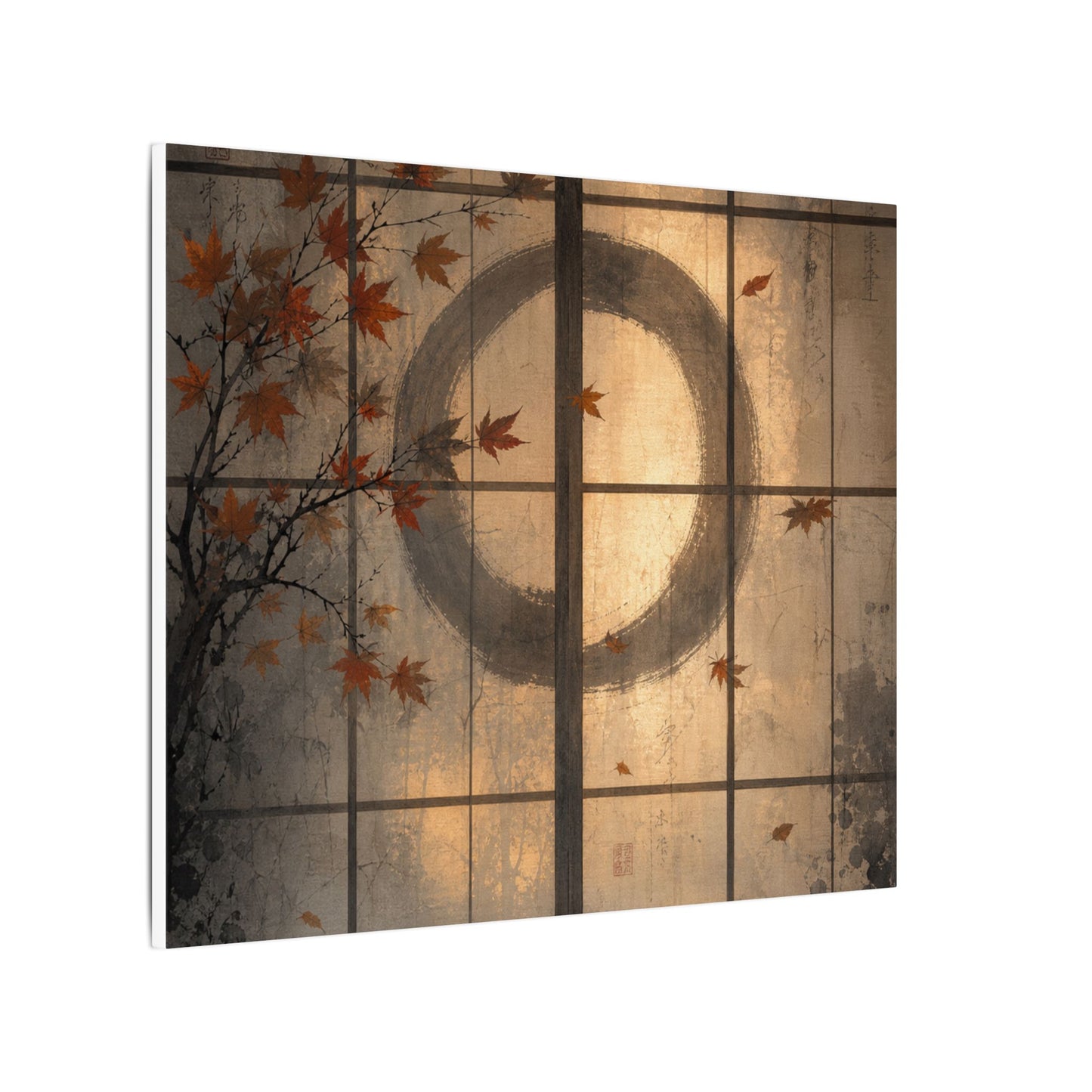 Shoji Screen Texture Canvas Art | Earthy Japandi Art