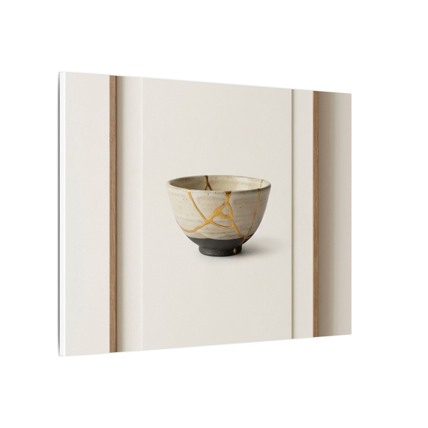 Kintsugi Charcoal Canvas Art