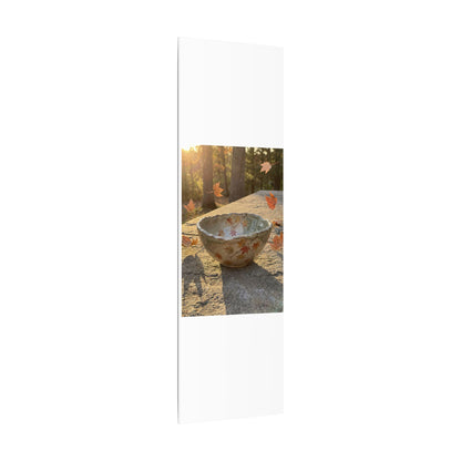 Japandi Ceramic Bowl in Golden Hour | Japanese Pattern Canvas Art