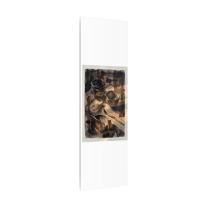 Tea Ceremony Charcoal Ink Canvas Art | Luxurious Dark Japandi Art