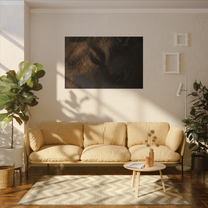 Candlelight Shadow Play Canvas Art - Dark Japandi Ma