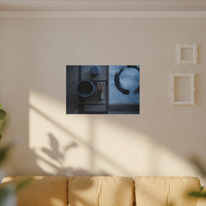 Tea Ceremony Enso Canvas Art | Calm Zen Art