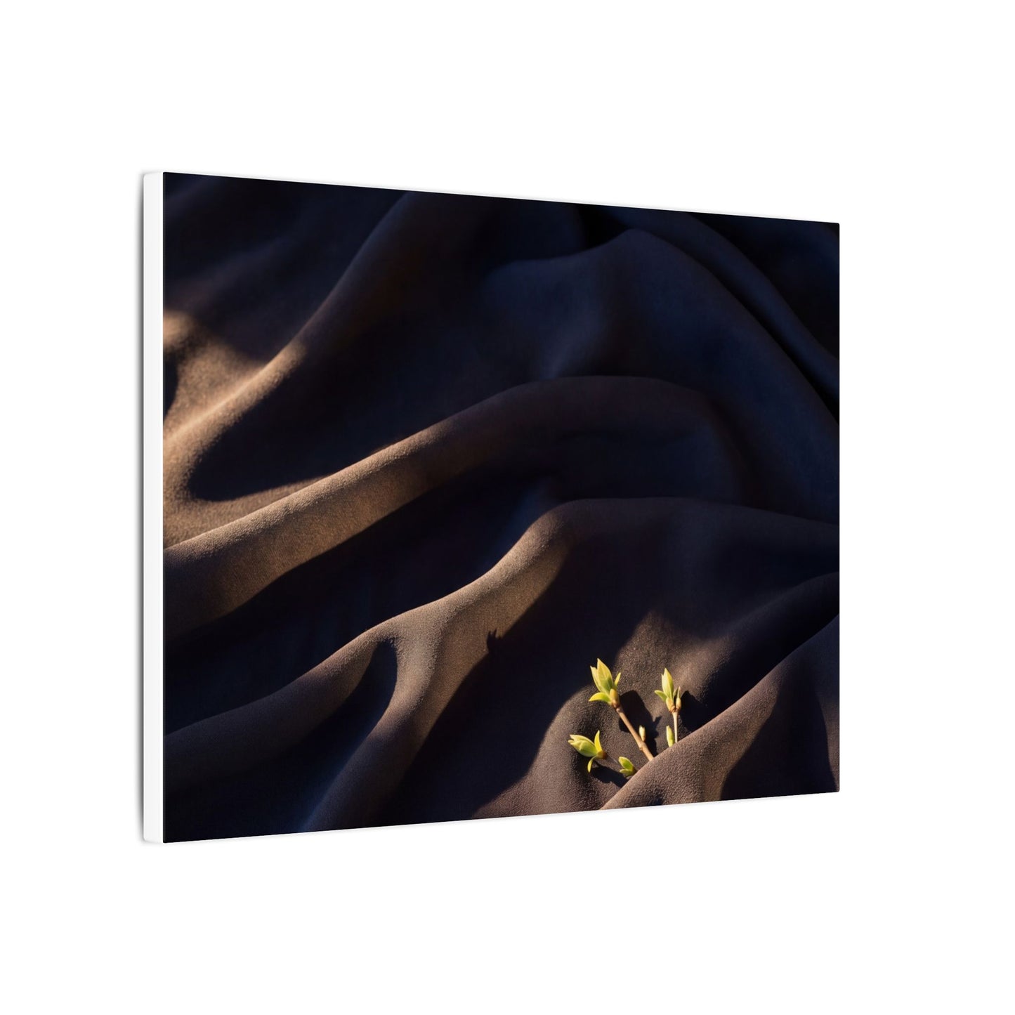Silk Drape Shadow Zen Canvas Art | Luxurious Dark Japandi Art