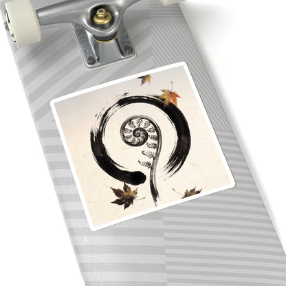Fern Unfurling Autumn Sticker | Zen Serene Design