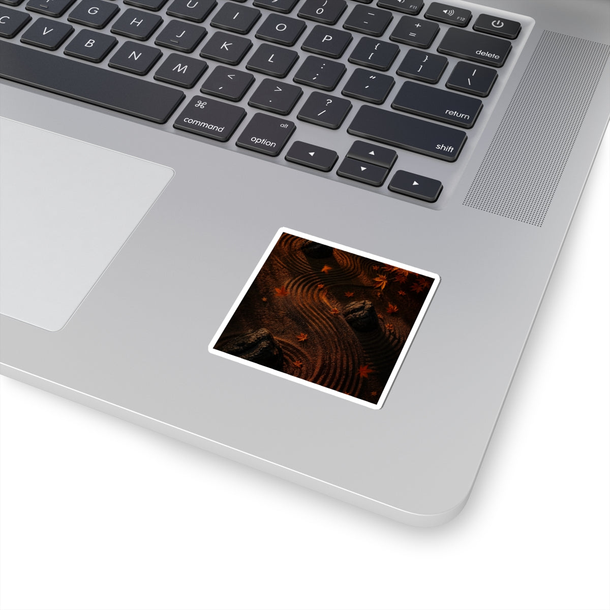 Atmospheric Rock Garden Sticker - Charcoal Ink Dark Japandi