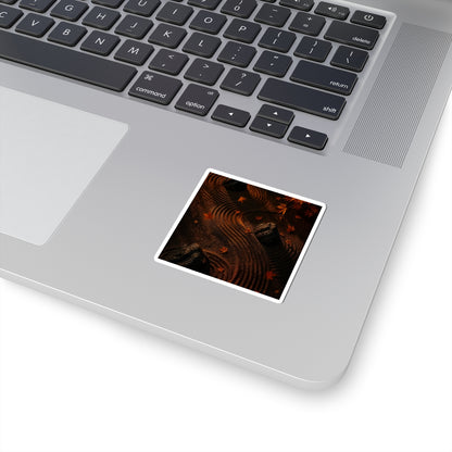 Atmospheric Rock Garden Sticker - Charcoal Ink Dark Japandi