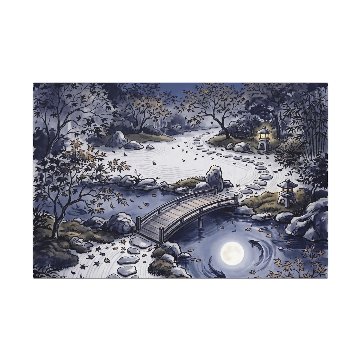 Torii Gate Enso Canvas Art | Contemplative Zen Art