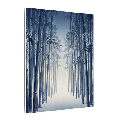 Bamboo Grove Canvas Art | Winter Zen Ukiyo E Inspired Art