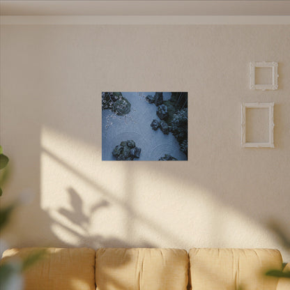 Contemplative Cherry Blossom Canvas Art - Karesansui Zen