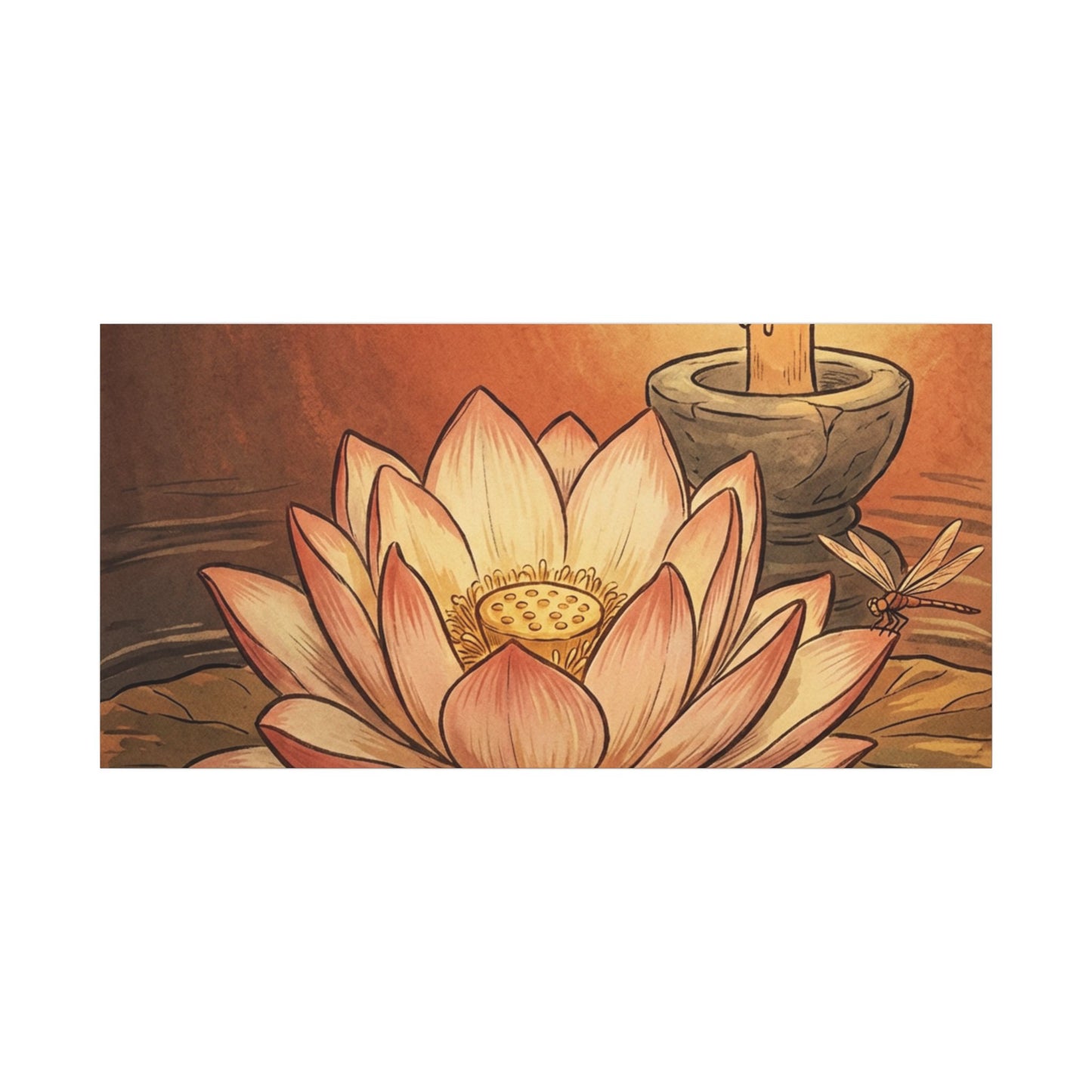 Fukinsei Dried Flowers Canvas Art - Japandi Texture