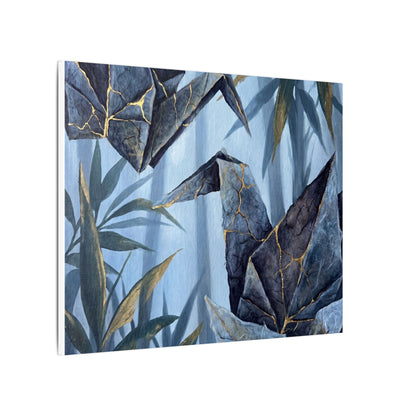 Paper Fold Canvas Art | Summer Kintsugi Crackle Gold Art