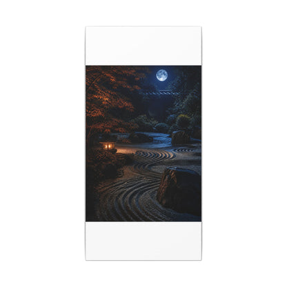 Summer Rock Garden Shadow Zen Canvas Art | Moody Decor