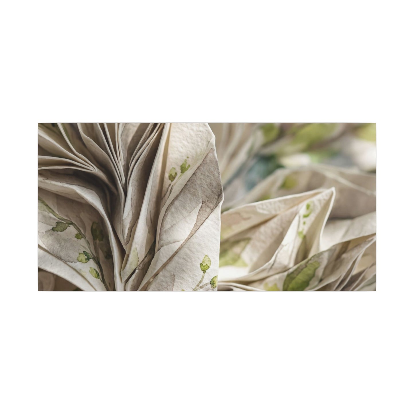 Fukinsei Paper Fold Canvas Art - Japandi Watercolor
