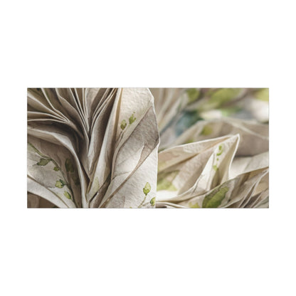 Fukinsei Paper Fold Canvas Art - Japandi Watercolor