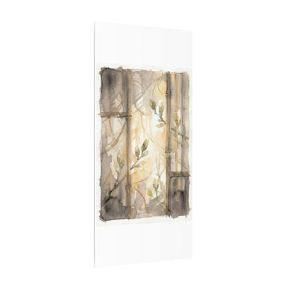 Shoji Screen Spring Canvas Art | Japandi Cozy Design