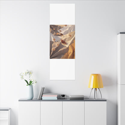 Autumn Paper Fold Minimal Line Canvas Art | Cozy Decor