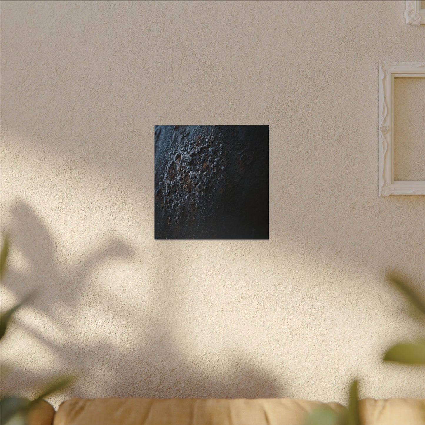 Rust Patina Canvas Art | Winter Dark Japandi Shadow Zen Art