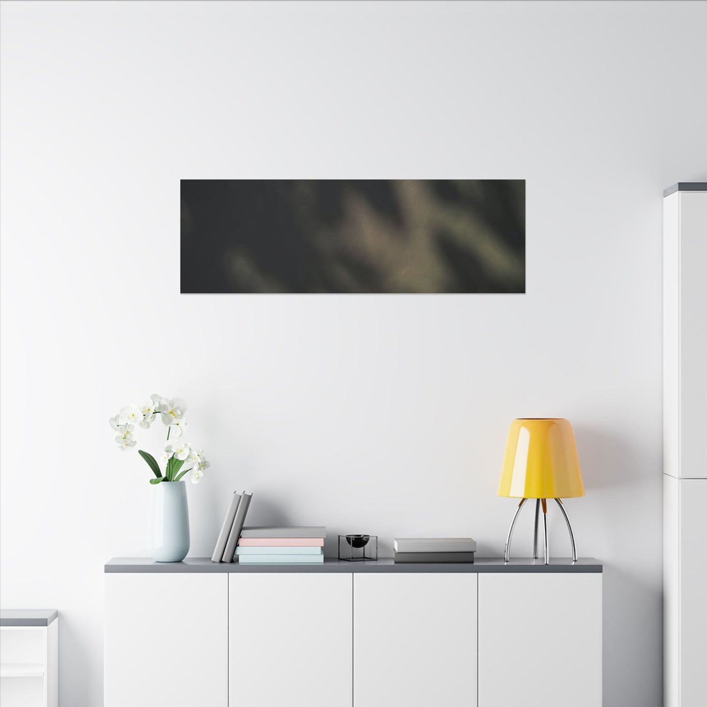 Dappled Shadow Play Canvas Art - Dark Japandi Ma
