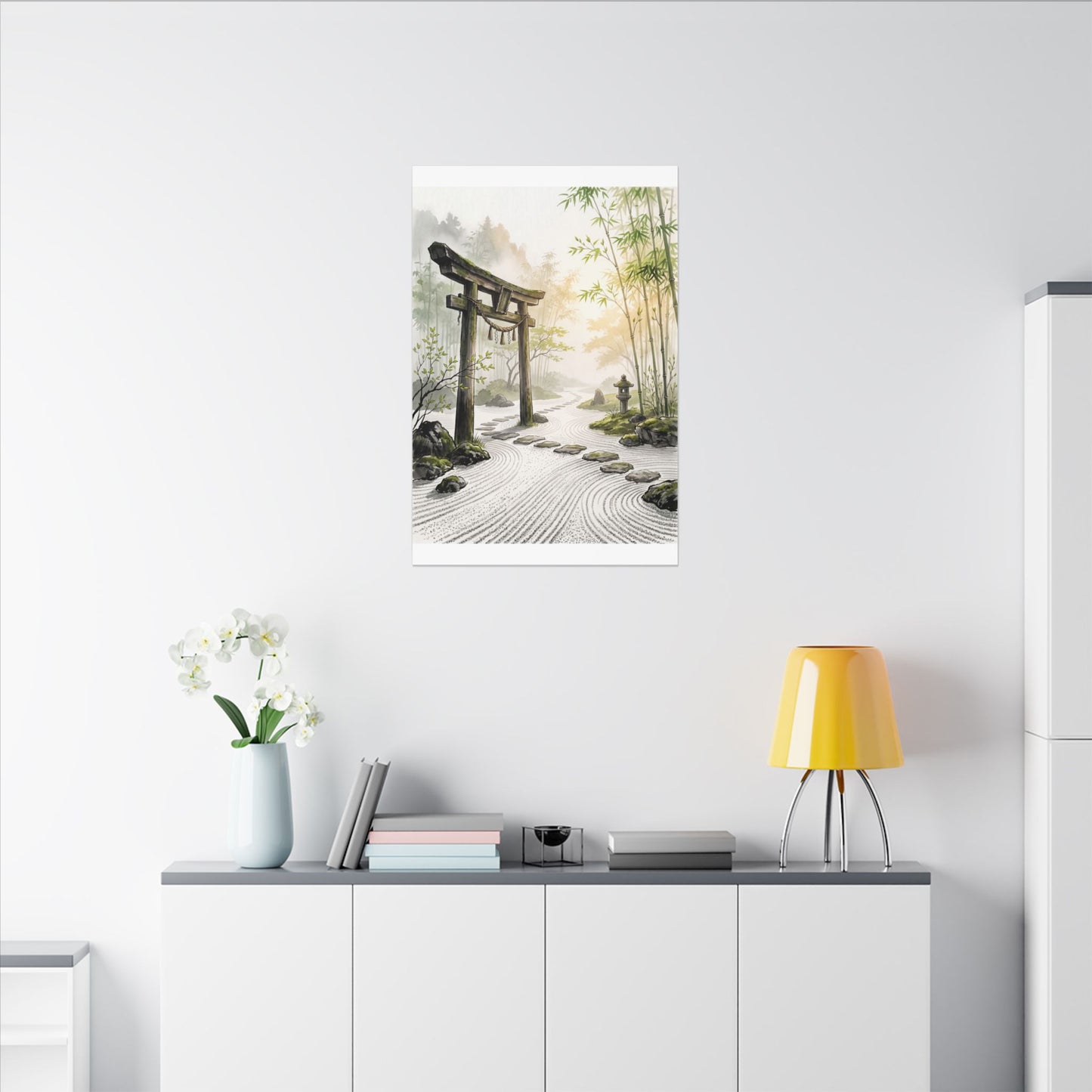 Peaceful Torii Gate Canvas Art - Karesansui Zen
