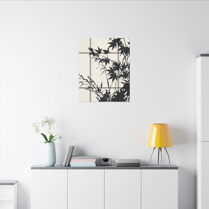 Shoji Screen Canvas Art | Summer Japandi Minimal Line Art