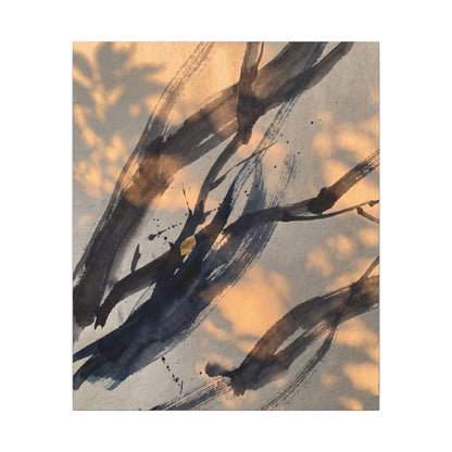 Datsuzoku Ink Brushstroke Canvas Art - Dark Japandi Shadow Zen