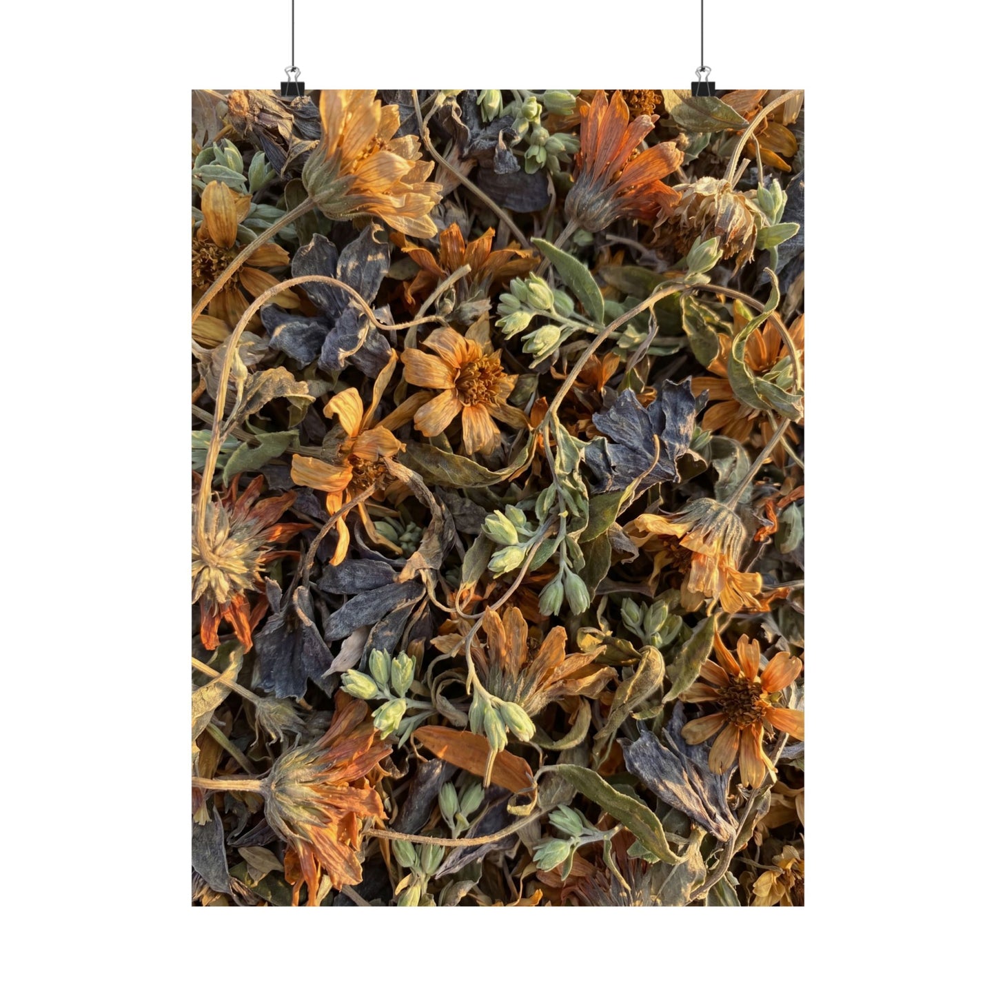 Spring Dried Flowers Japanese Pattern Wall Art Print | Warm Decor Art Print