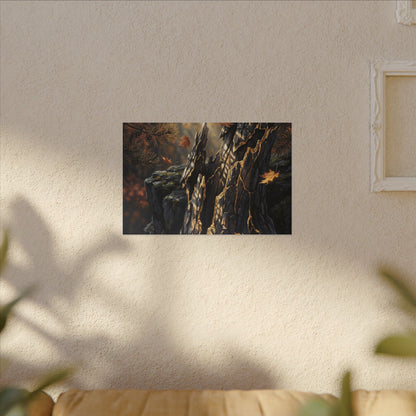 Pine Tree Autumn Canvas Art | Kintsugi Beautiful Design