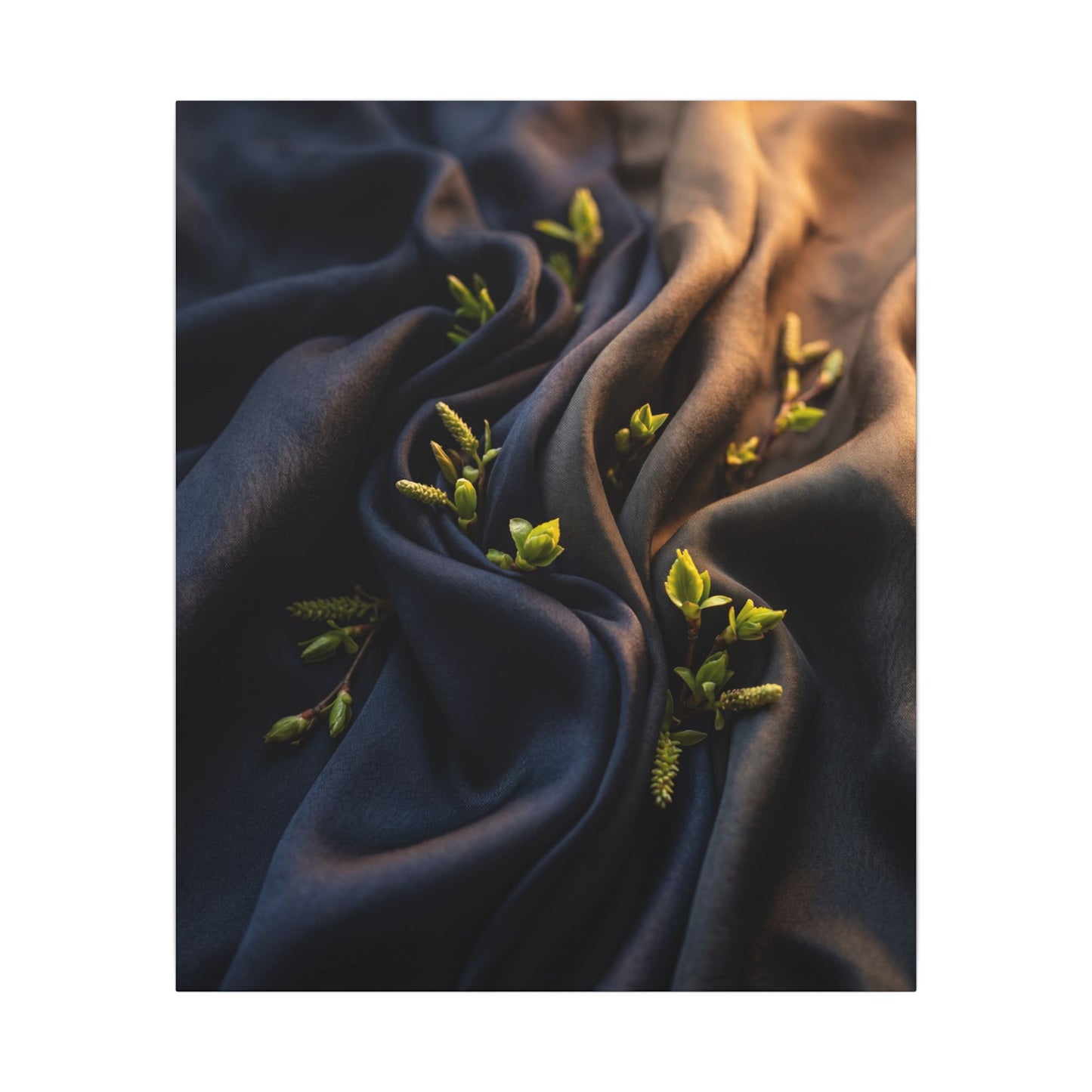 Spring Silk Drape Moody Minimal Canvas Art | Luxurious Decor