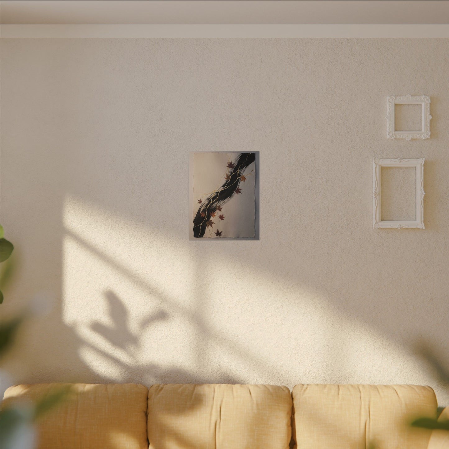 Dawn Ink Brushstroke Canvas Art - Kintsugi Ma