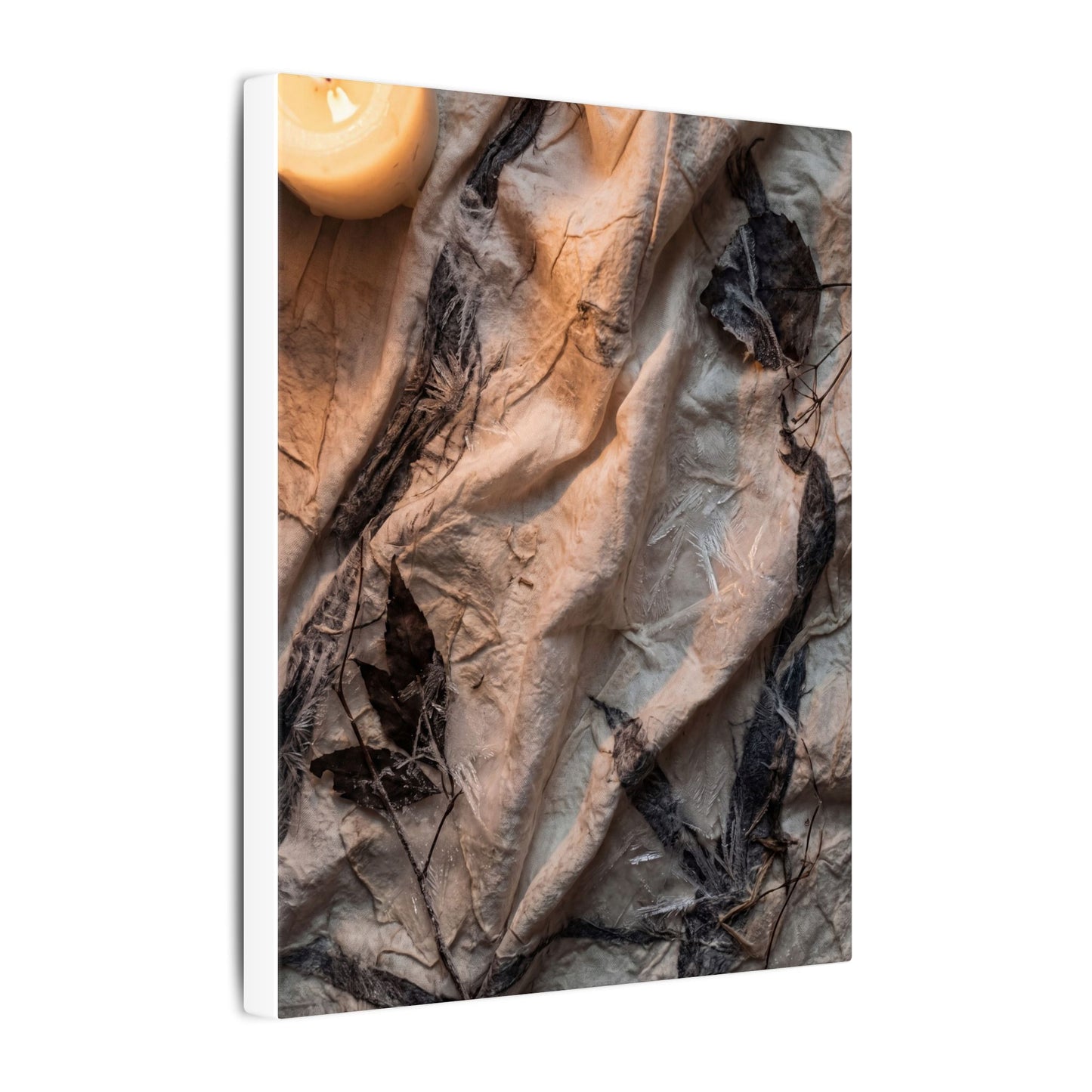 Candlelight Silk Drape Canvas Art - Japandi Mono No Aware