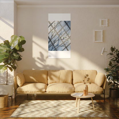 Shoji Screen Canvas Art | Spring Japandi Watercolor Art