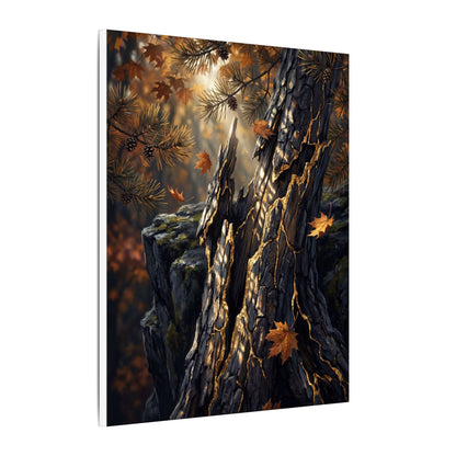 Pine Tree Autumn Canvas Art | Kintsugi Beautiful Design