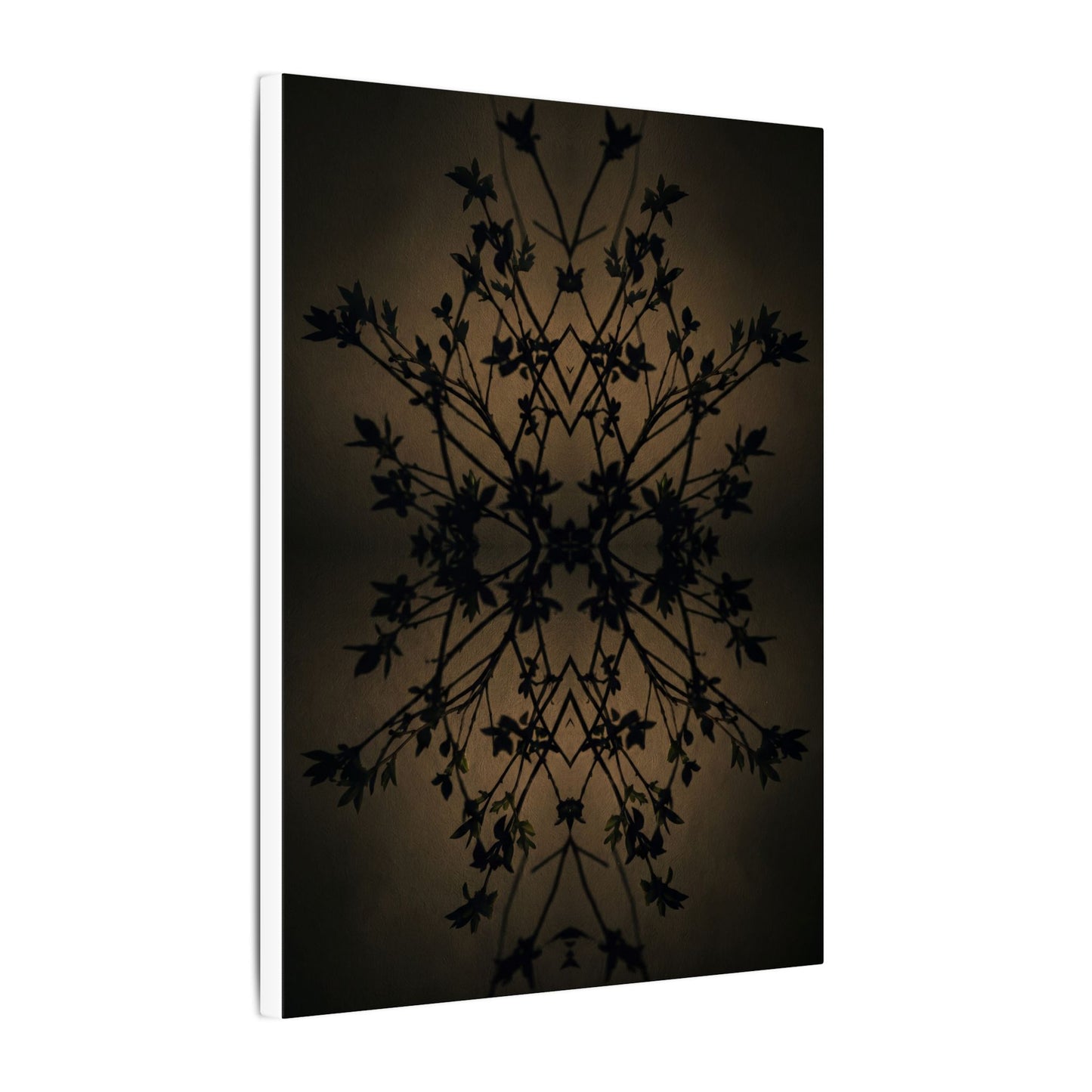 Golden Hour Shadow Play Canvas Art - Dark Japandi Seijaku