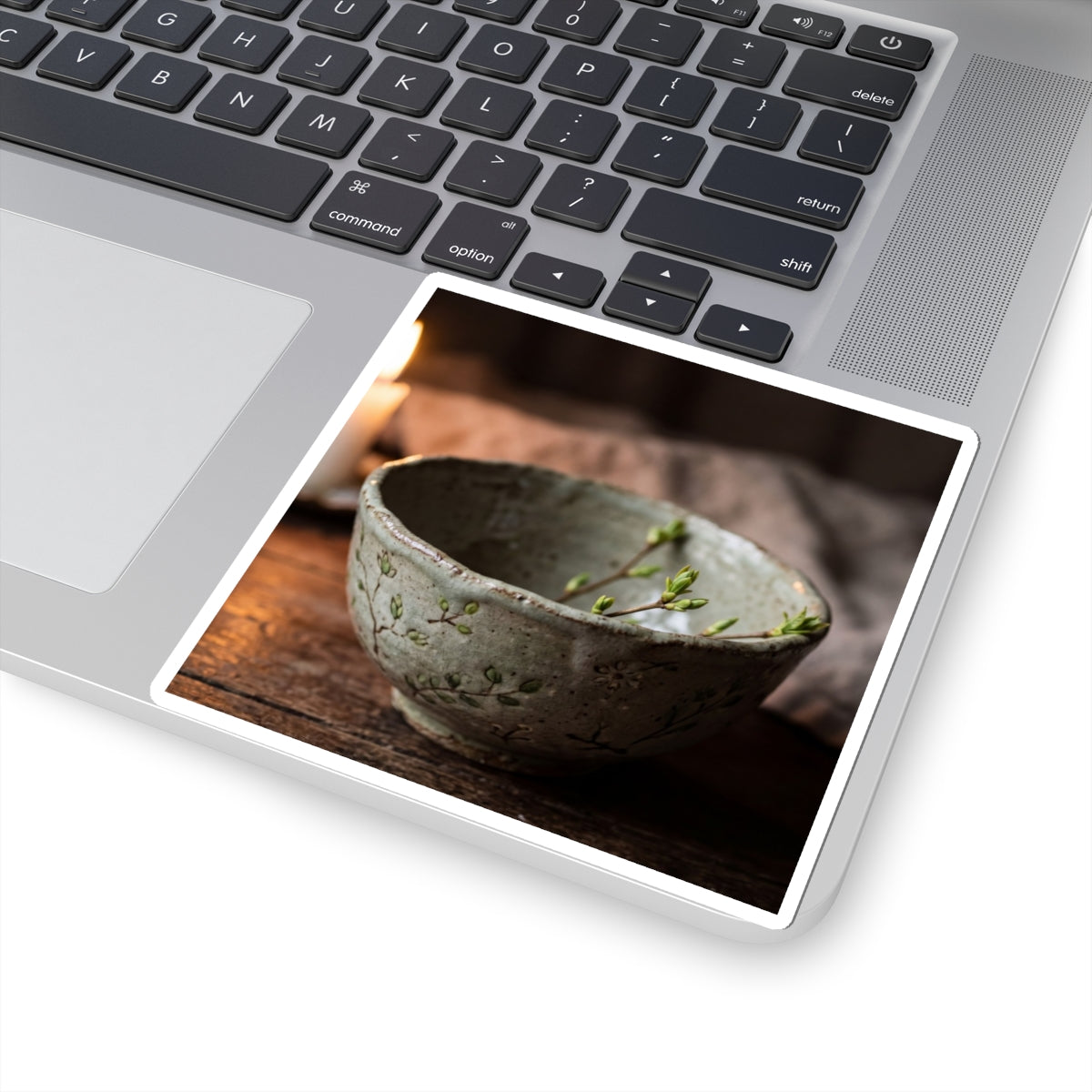 Ceramic Bowl Spring Sticker | Japandi Earthy Design