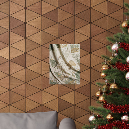 Silk Drape Japanese Pattern Wall Art Print | Neutral Japandi Art