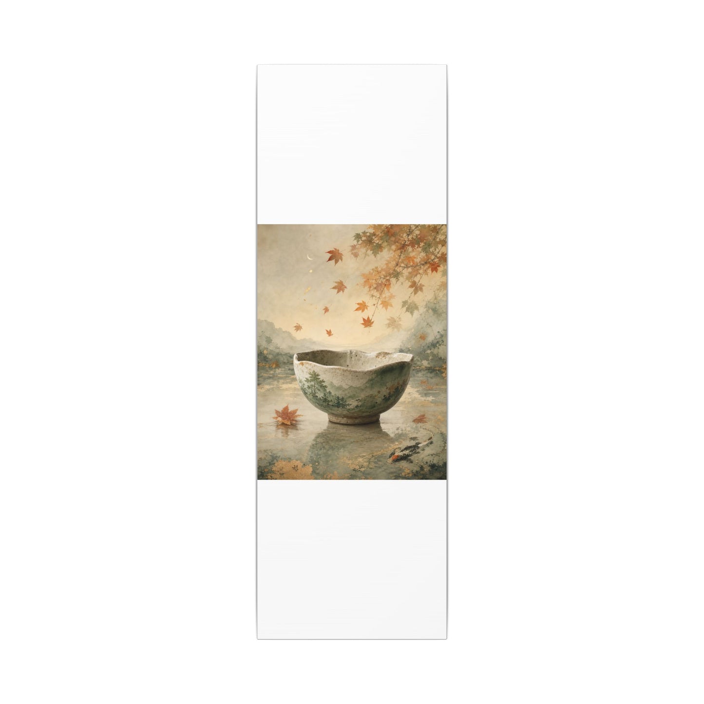 Autumn Ceramic Bowl Watercolor Canvas Art | Cozy Decor