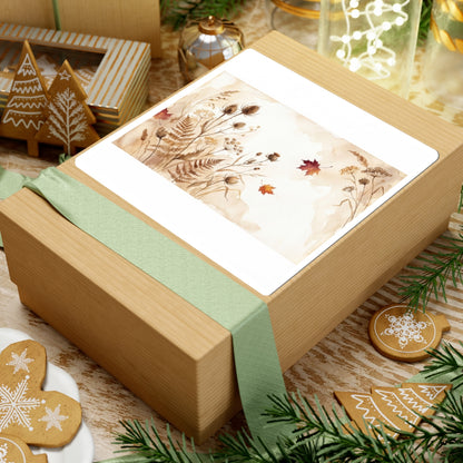 Dried Flowers Autumn Sticker | Japandi Earthy Design