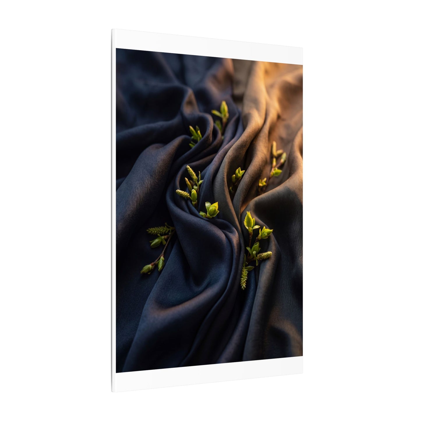 Spring Silk Drape Moody Minimal Canvas Art | Luxurious Decor
