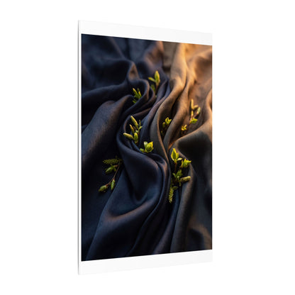 Spring Silk Drape Moody Minimal Canvas Art | Luxurious Decor