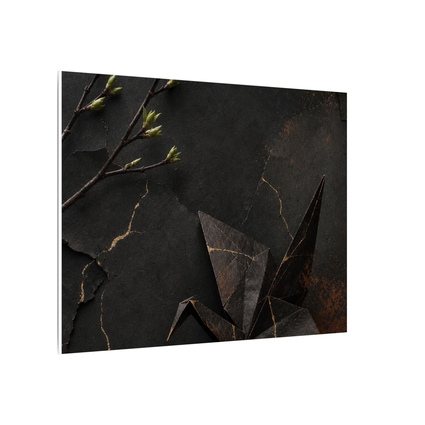 Paper Fold Canvas Art | Spring Kintsugi Broken Beauty Art
