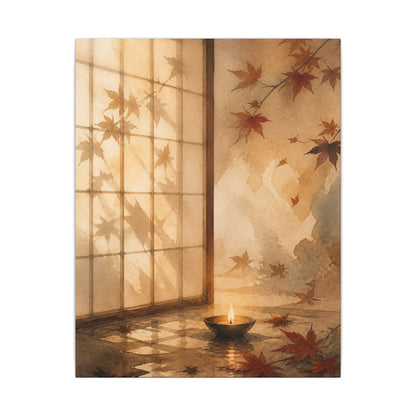 Candlelight Shoji Screen Canvas Art - Japandi Ma
