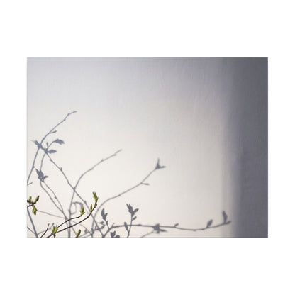 Japandi Shadow Play in Dawn | Japanese Pattern Canvas Art