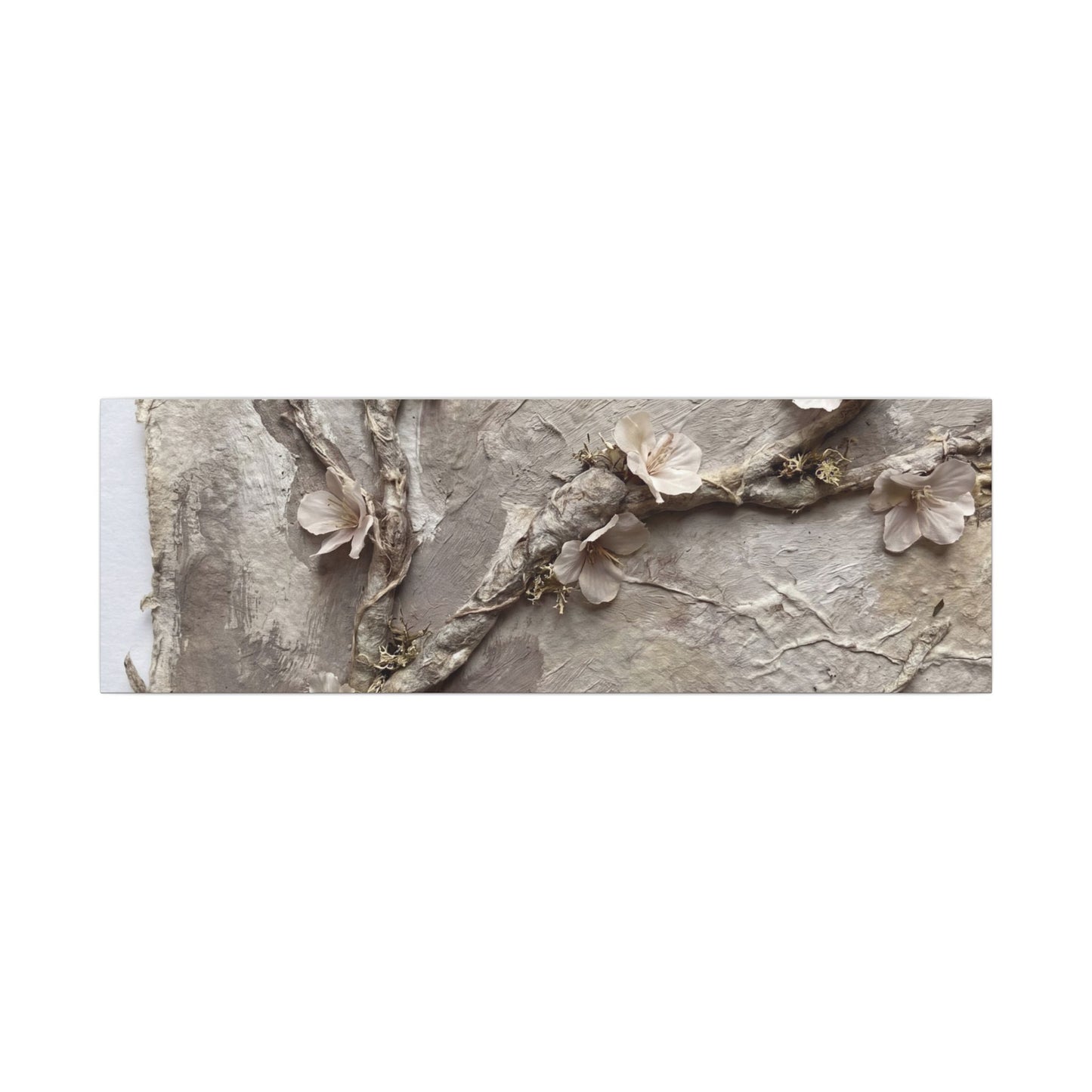 Summer Cherry Blossom Texture Canvas Art | Earthy Decor