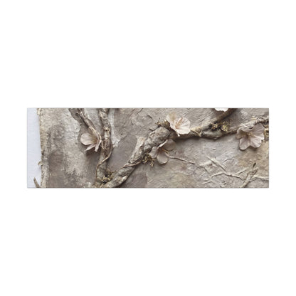 Summer Cherry Blossom Texture Canvas Art | Earthy Decor