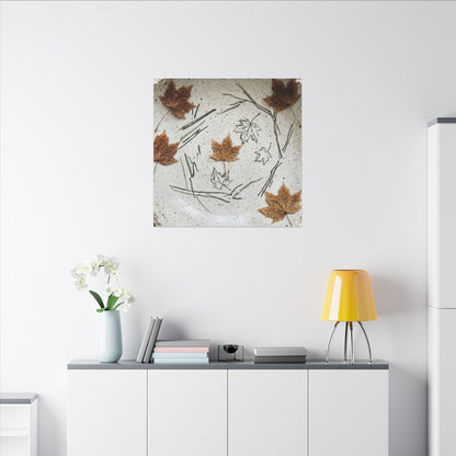 Ceramic Bowl Autumn Canvas Art | Japandi Elegant Design
