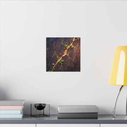 Rust Patina Spring Canvas Art | Kintsugi Resilient Design