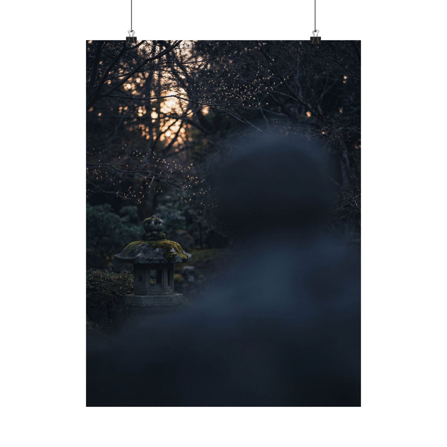 Spring Stone Lantern Moody Minimal Wall Art Print | Bold Decor Art Print