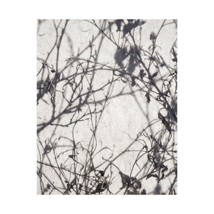 Shadow Play Wall Art Print | Winter Japandi Japanese Pattern Art