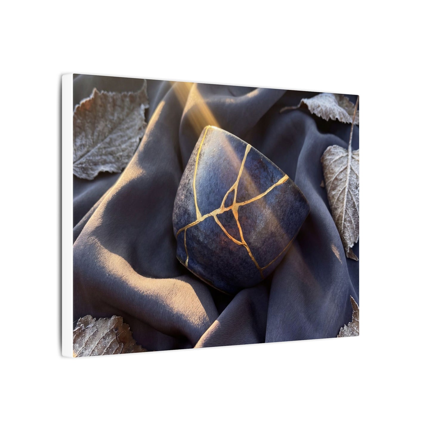 Winter Silk Drape Gold Repair Canvas Art | Artful Decor